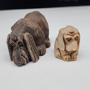Vintage Artesania Rinconada & Mexican Hound Dog Figurines